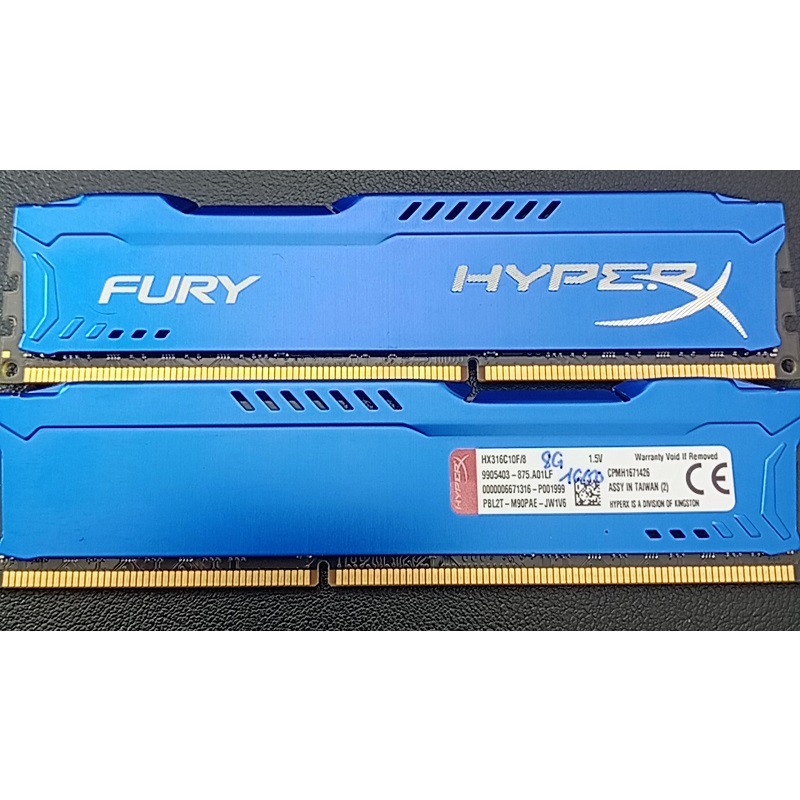 Ram tản nhiệt 8Gb DDR3 bus 1600, ram bộ hiệu FURY HYPER X, ram chính hãng bảo hành 36 tháng