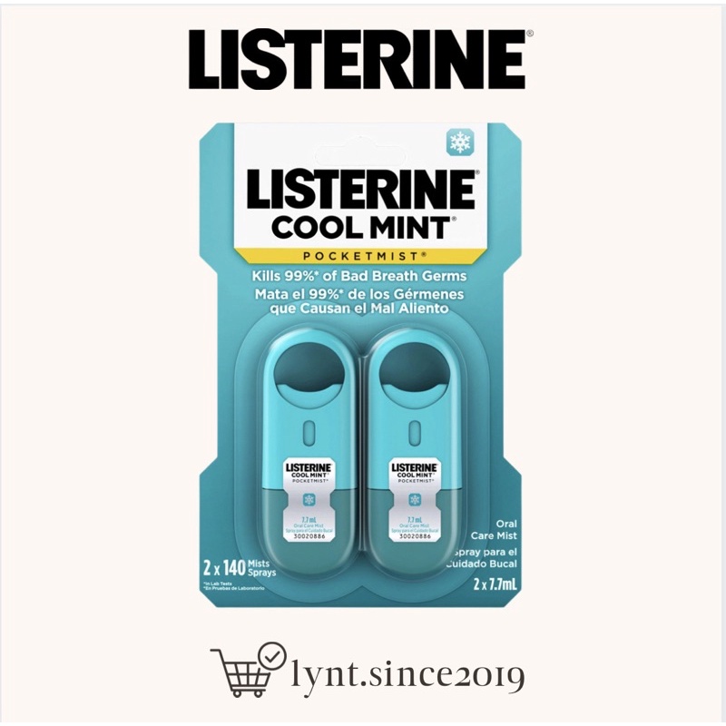 Xịt thơm miệng Listerine Cool Mint Pocket Mist 7.7ml