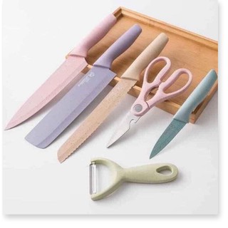 BỘ DAO LÚA MẠCH 6 MÓN KHÁNG KHUẨN - CỨ GỌI LÀ SẮC LỊM 
🥰🥰🥰 có bác nào mê em ý kooo????? 

✅ Hãng Everich. Màu sắc đẹp