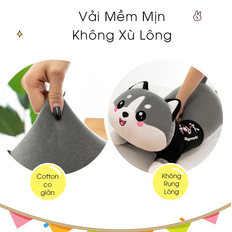 Chó Bông Mèo Bông Husky Gấu Bông Chó Husky Mèo Husky Gấu Bông Chó Alaska Mềm Mịn Co Giãn 4 Chiều Size 50 - 1m5 Tina.vn