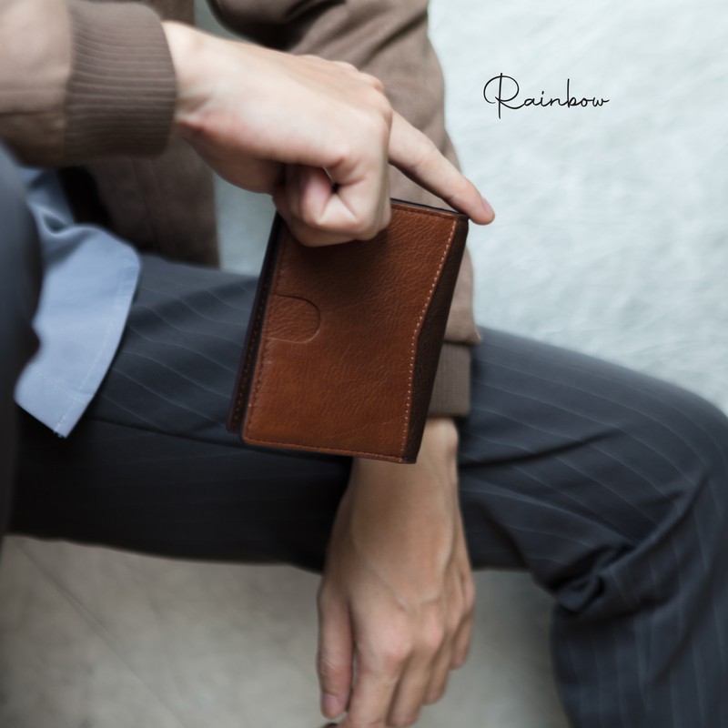 Ví nam da bò Nappa công sở Rainbow W012 - Bảo hành 3 năm, phối ngăn nhỏ gọn | BigBuy360 - bigbuy360.vn