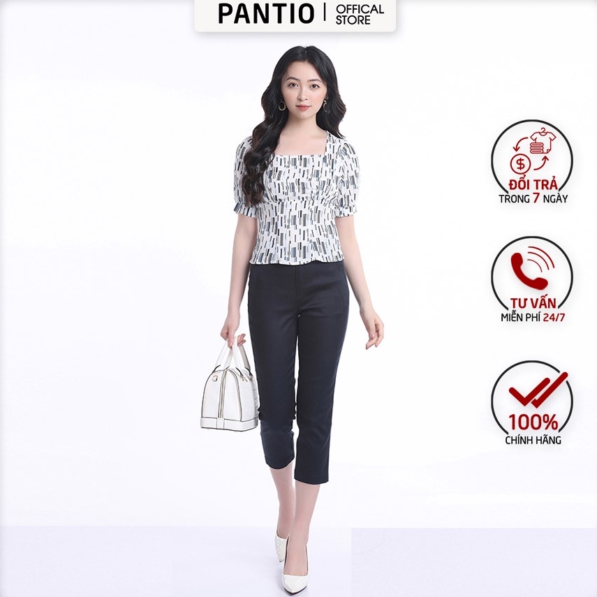 Áo sơ mi nữ cổ cách điệu kèm hoạ tiết dặc biệt FAS32610- PANTIO