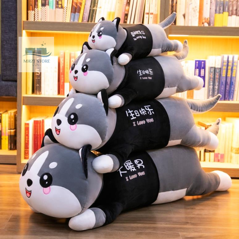 Gấu Bông Mèo Husky siêu to khủng lồ thú nhồi bông mặt ngáo gối thú nhồi bông giá rẻ ôm mèo ngáo bảo hành 6 tháng SHOP MH