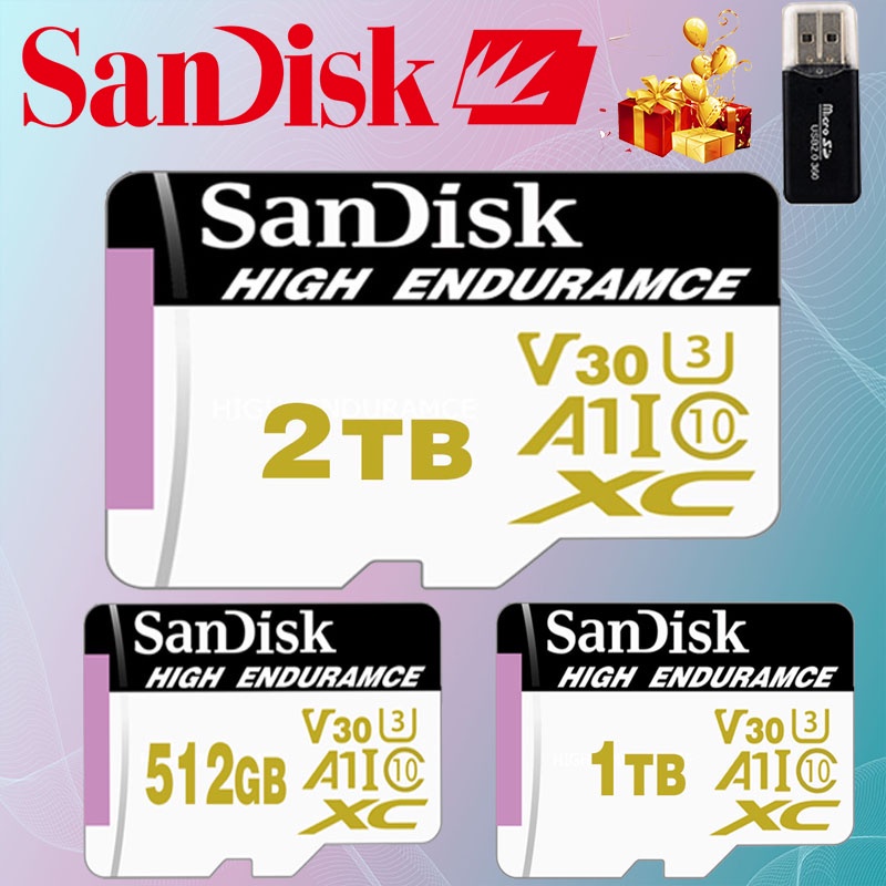 SANDISK Thẻ Nhớ Micro SD Tốc Độ Cao 4GB 64GB 128GB512GB 1TB Cho Điện Thoại Di Động / Máy Bay CCTV