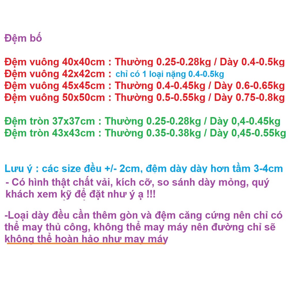 [Giá hủy diệt] [Ảnh thật] Đệm ngồi bệt, lót gối vuông họa tiết 40cmx40cm