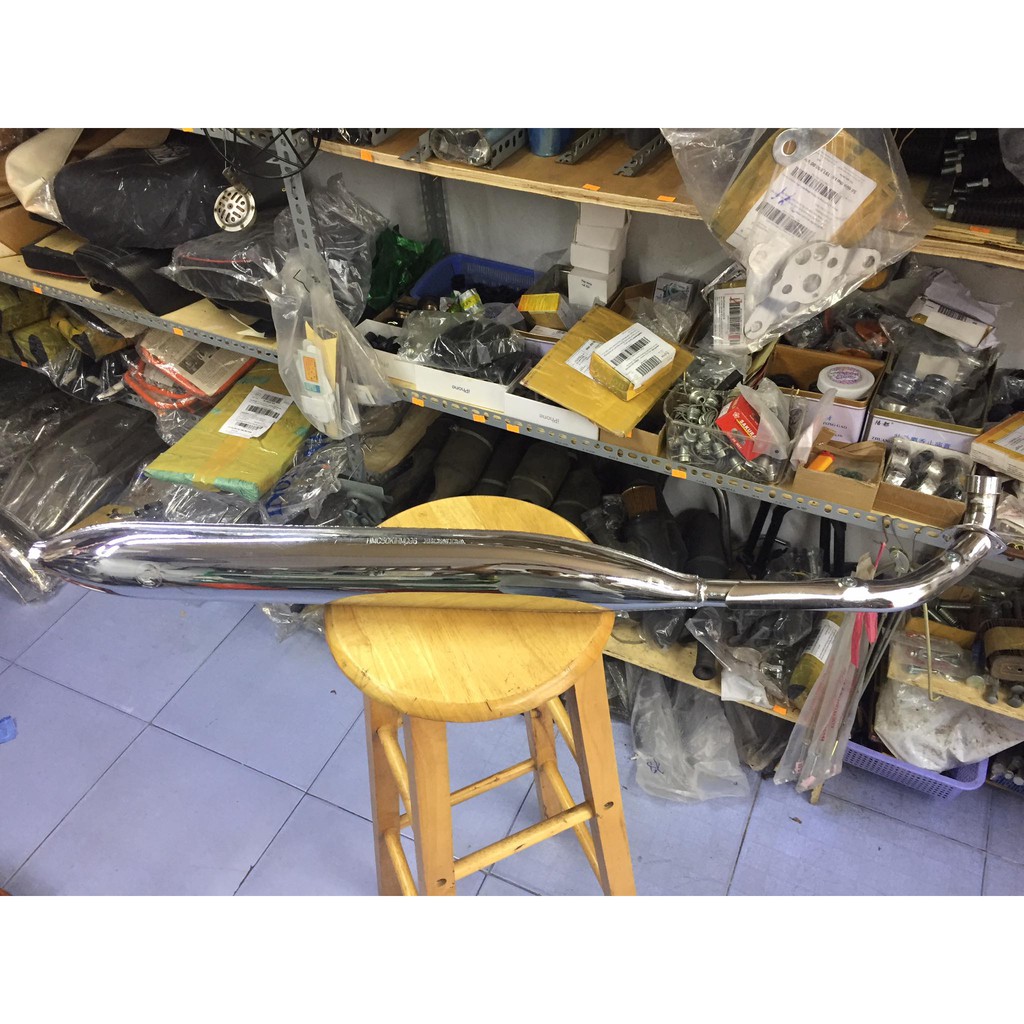 Ống xã  logo hình cánh chim cho xe cub các loại