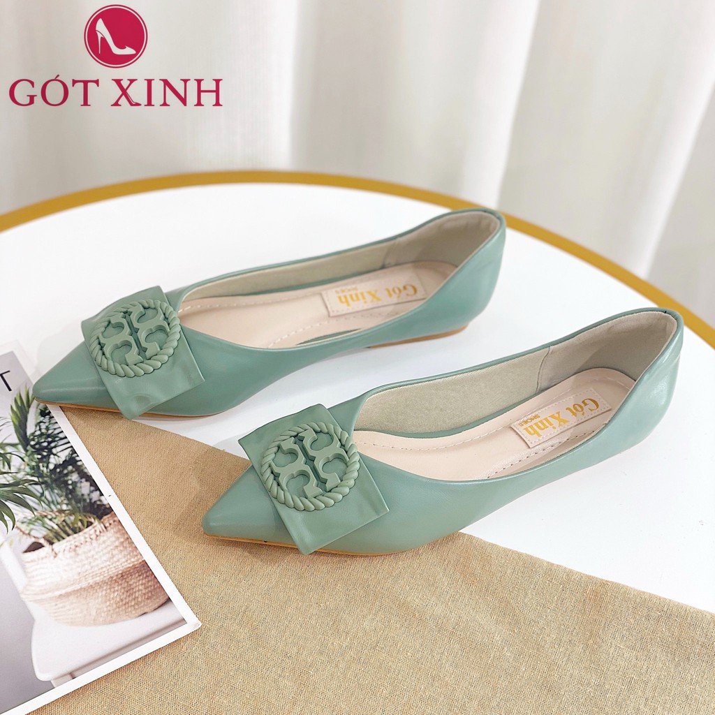 Giày Búp Bê Nơ GÓT XINH GX270 Khóa Tròn Da Mềm | BigBuy360 - bigbuy360.vn