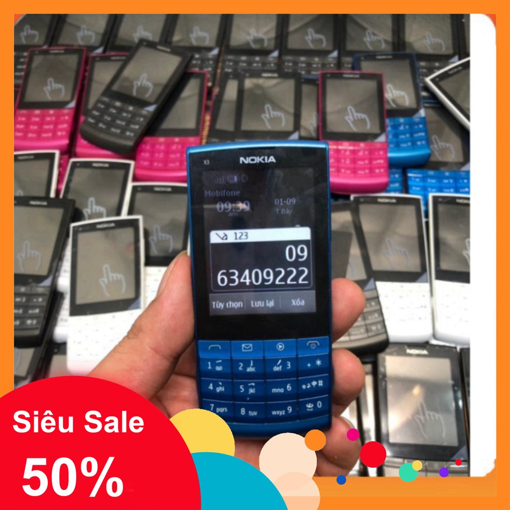 GIẢM 50% CÁC BÁC ƠI Điện Thoại Nokia X3 02 Chính Hãng Cảm Ứng WiFi 3.5G Bảo Hành Uy Tín GIẢM 50% CÁC BÁC ƠI