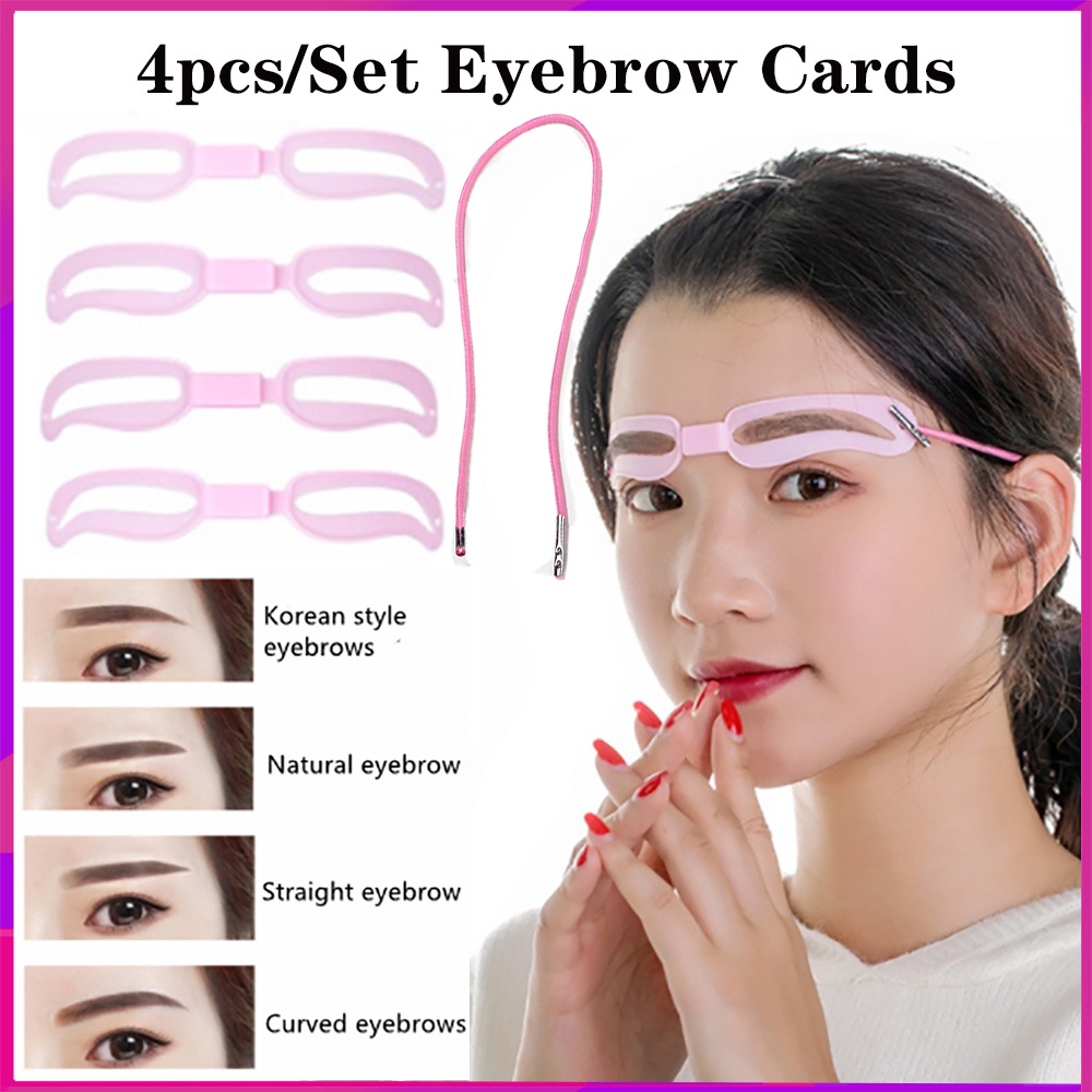 1 Bộ Thẻ Khuôn Hỗ Trợ Kẻ Lông Mày 8 Trong 1 Tái Sử Dụng Tiện Lợi