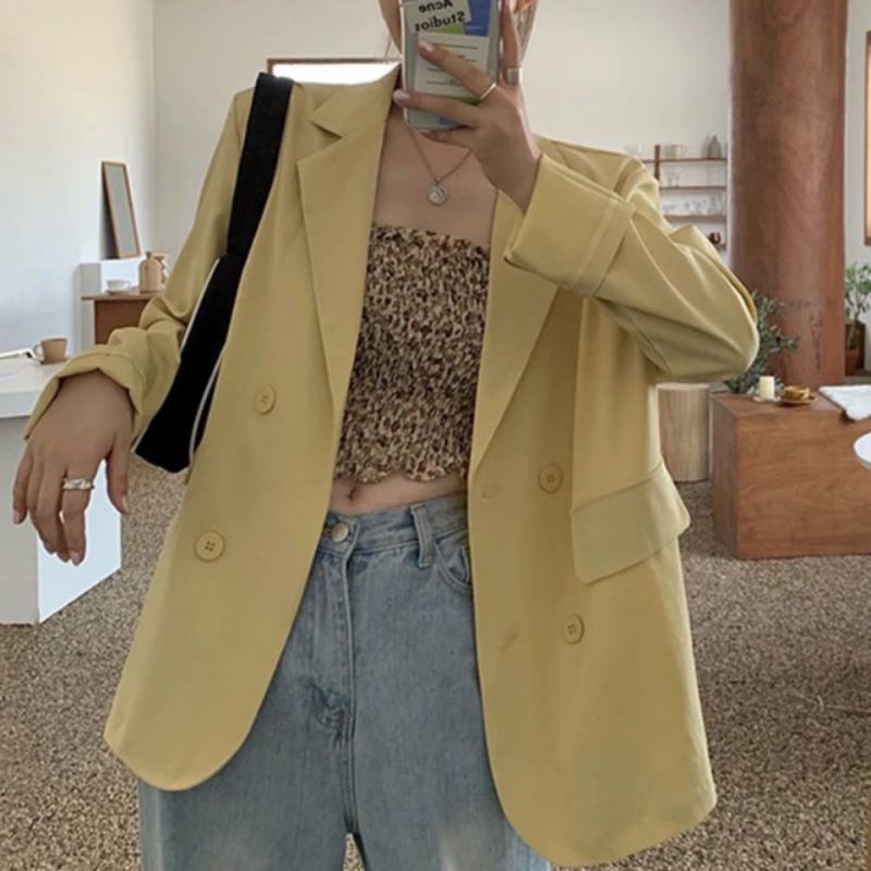 sp vest blazer vàng