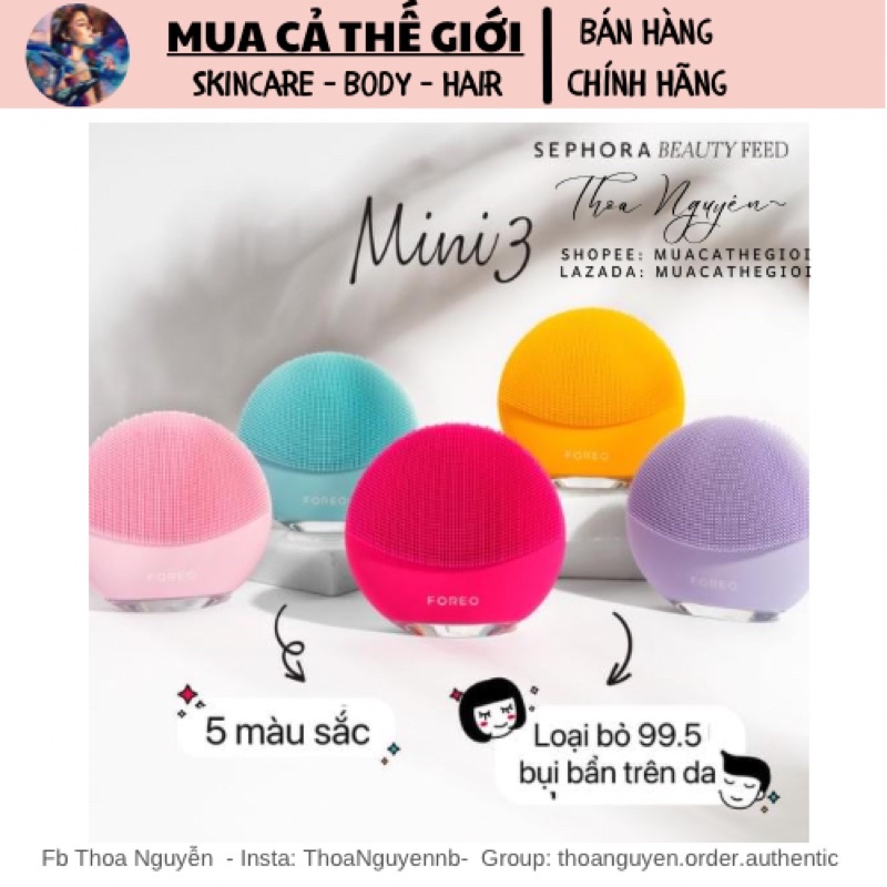 [HỖ TRỢ BẢO HÀNH] Máy rửa mặt Foreo Luna Mini