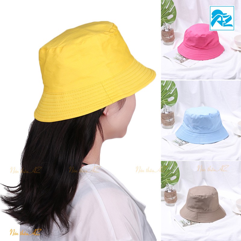Mũ Bucket Nam Nữ Kaki mềm trơn giá rẻ ( Màu Hồng, Cà Phê, Đỏ, Vàng )