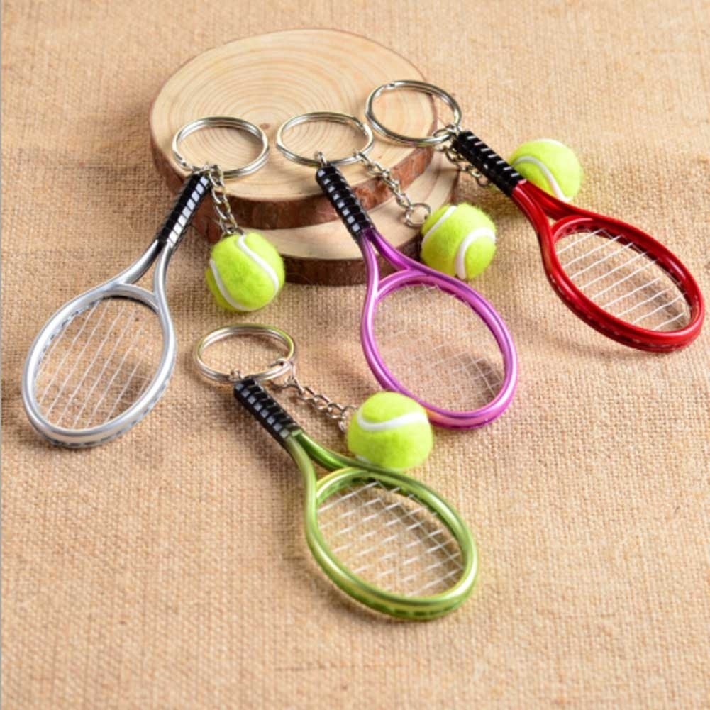 Móc khóa hình vợt tennis sáng tạo dễ thương