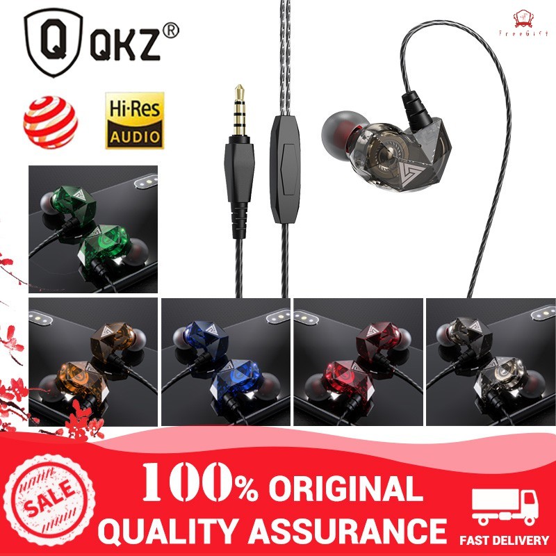 Tai Nghe Nhét Tai Qkz Ak2 Jack 3.5mm Âm Thanh Siêu Trầm Và Phụ Kiện