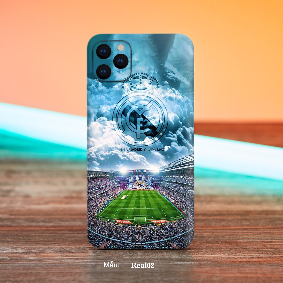 Miếng dán điện thoại hình Real Madrid cho iphone 6/7/8/6plus/7plus/X/XSmax và các máy android khác
