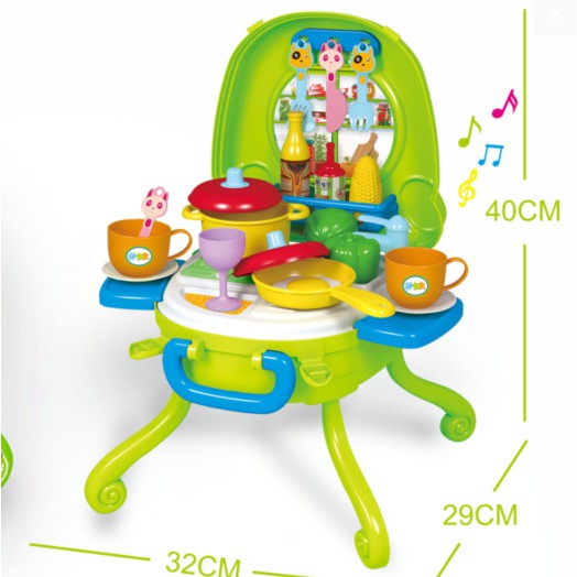 [Mã LIFETOYS1 giảm 30K đơn 99K] Bộ đồ chơi nhà bếp giúp bé tập nấu ăn cao cấp (có chân đứng)