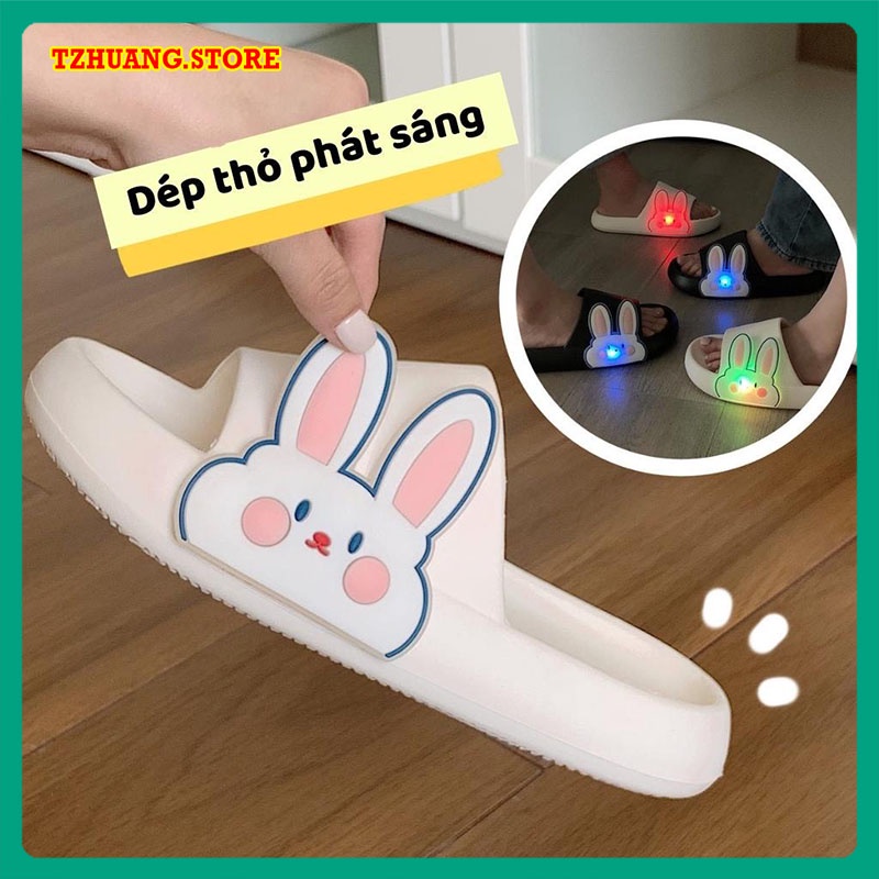 Dép thỏ phát sáng,couple phát sáng dép phát sáng XIXITIAO phong cách ulzzang