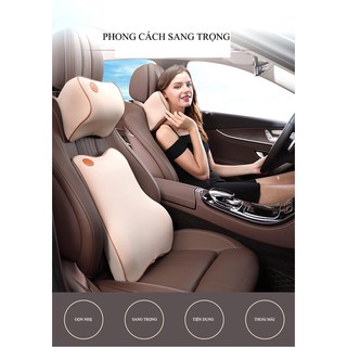 Bộ gối đầu,dựa lưng ô tô cao cấp