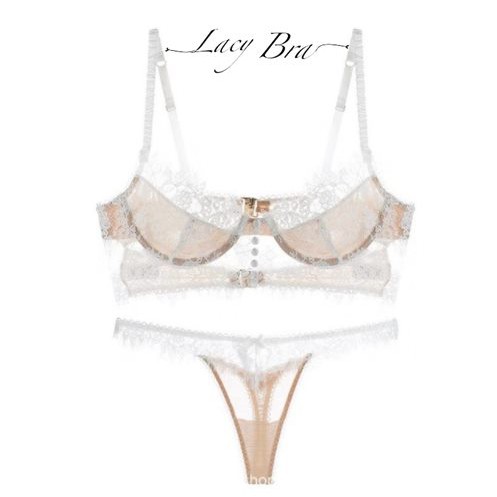 Bộ Bralette Có Gọng Nâng Ngực Cúc Giữa Ren Mềm Sexy Phối Quần Lọt Khe Lacy Bra - B08 | BigBuy360 - bigbuy360.vn
