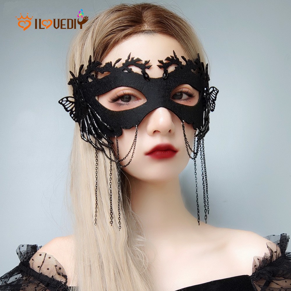 Mặt Nạ Che Phủ Toàn Diện Họa Tiết Mặt Trăng Cho Dịp Halloween/Valentine