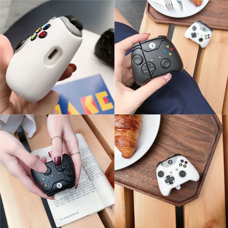 Vỏ Bảo Vệ Hộp Sạc Tai Nghe Airpods 1 / 2 Bằng Silicon Chống Sốc Hình Tay Cầm Chơi Game