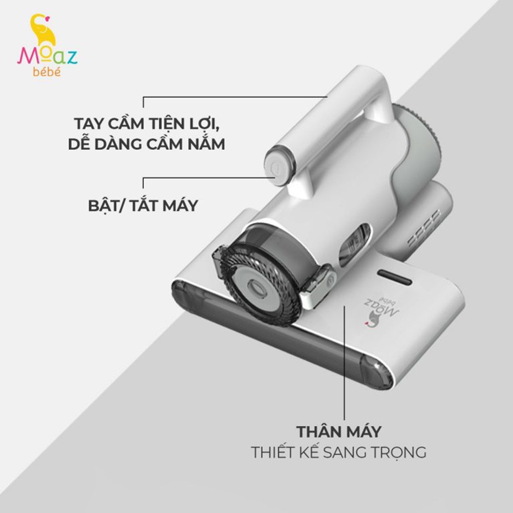 Máy hút bụi giường nệm cho bé Moaz Bebe MB037 mini cầm tay diệt khuẩn