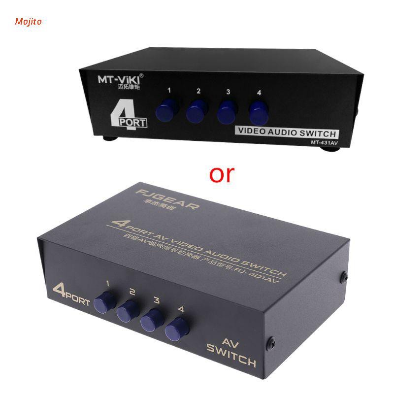 Bộ Chia Âm Thanh 4 Cổng Av Rca 4 Vào 1