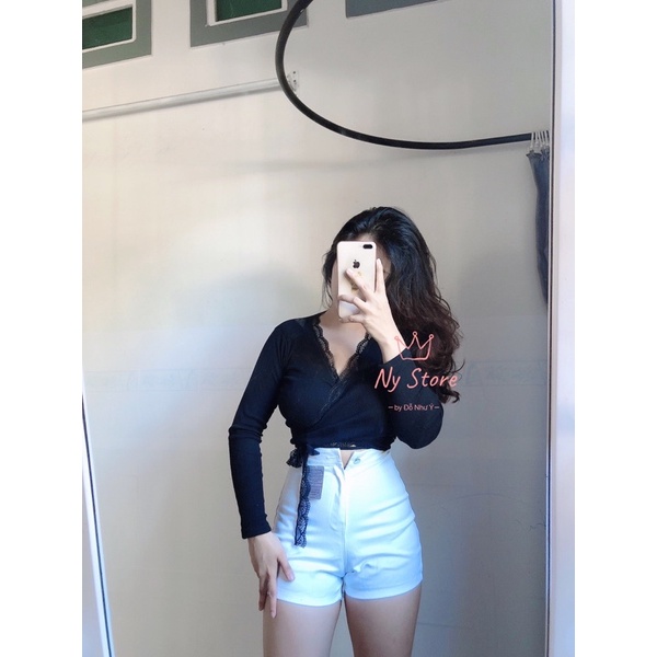 ÁO BUỘC EO PHỐI REN