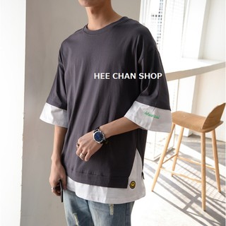 Áo thun nam nữ unisex layer mặt cười SMILE, áo phông dáng rộng