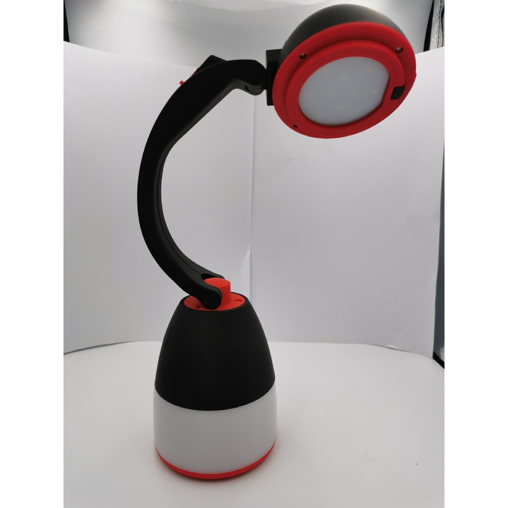 Đèn Pin Cầm Tay Tích Điện Kiêm Sạc Dự Phòng Để Bàn, Cắm Trại - Đèn Di Động 3 Chức Năng