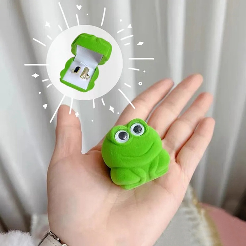 Hộp Đựng Trang Sức Hình Chú Ếch Hoạt Hình Đáng Yêu Ốp