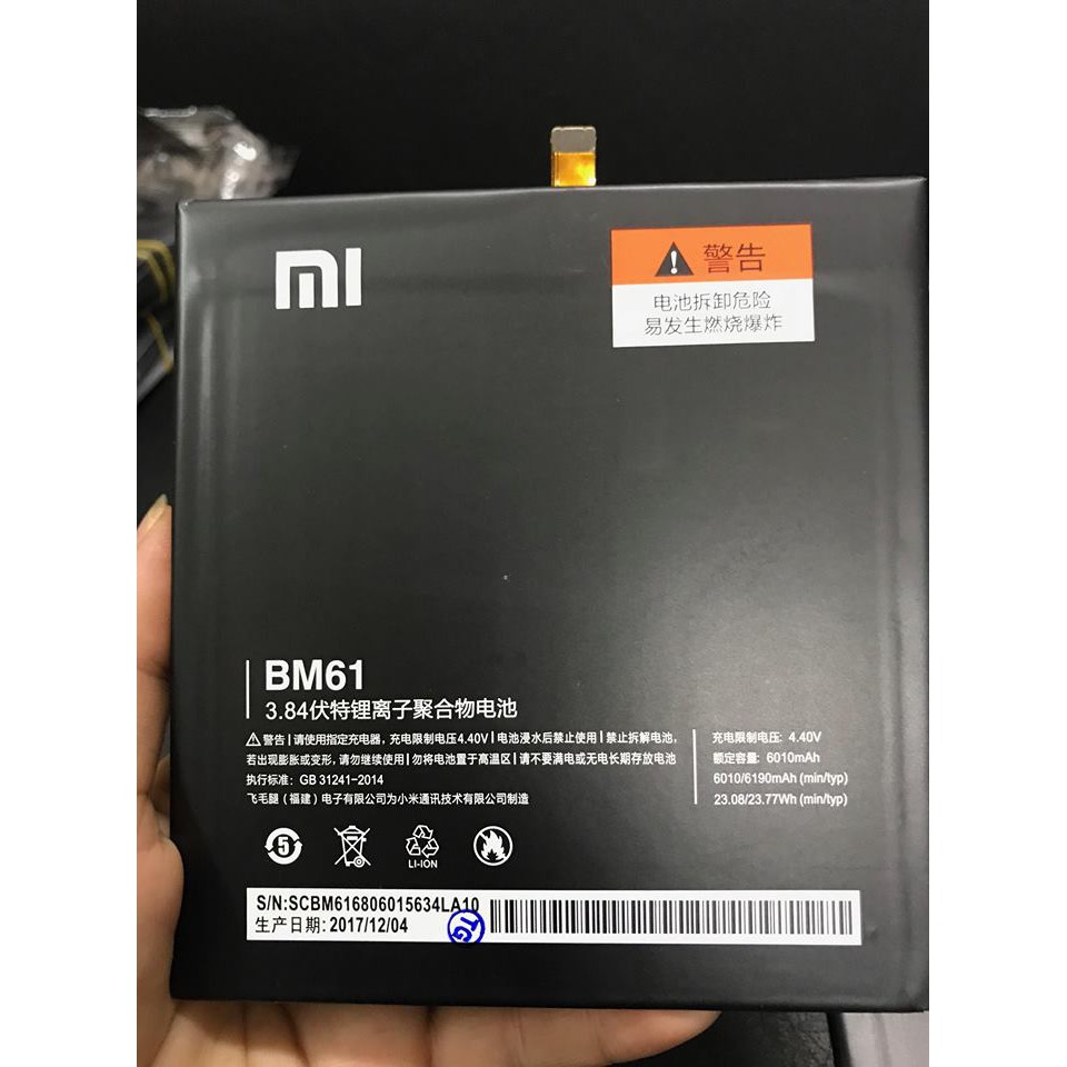 PIN XIAOMI MIPAD 2 BM61 CHÍNH HÃNG ZIN mới BẢO HÀNH 6 THÁNG