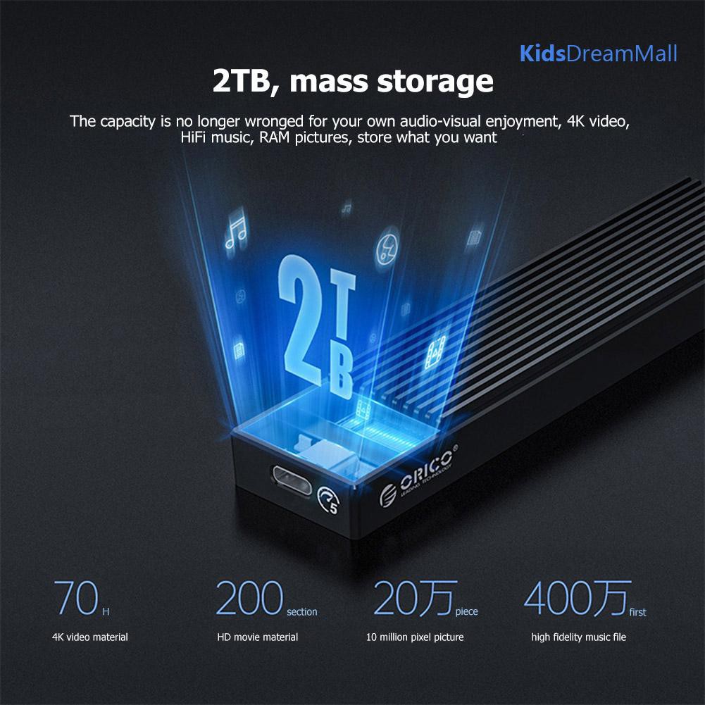 Hộp Ổ Cứng Ngoài Orico M2Pv-C3 Type-C M.2 Nvme Ssd Usb3.1 10gbps | BigBuy360 - bigbuy360.vn
