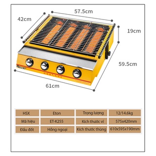 Bếp Nướng Gas Eton, Bếp Nướng 4 Họng, Bếp Nướng 6 Họng, Bếp Nướng 8 Họng