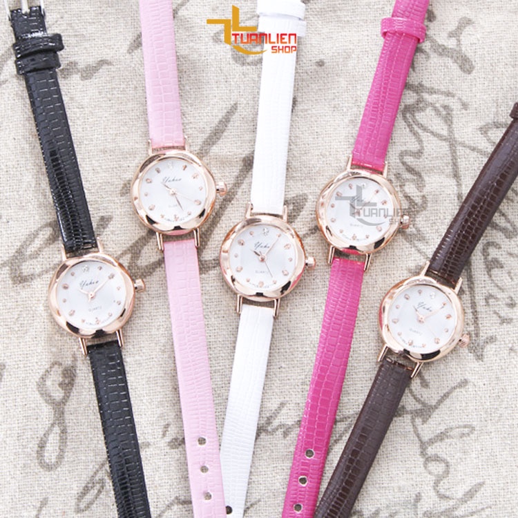 Đồng Hồ Nữ Chính Hãng Dây Da Yuhao 6305 Chống Nước Chống Xước