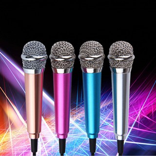 Micro hát karaoke mini dùng cho điện thoại Iphone Android với phích cắm 3.5mm 
