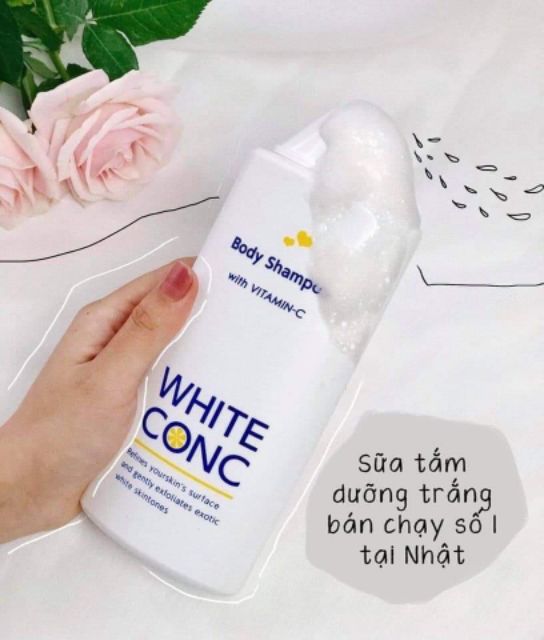 ( có bill) Sữa tắm trắng da White Conc body vitamin C nhật 360ml