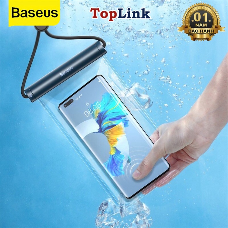 Túi Chống Nước Điện Thoại Baseus Waterproof 5 Lớp Chống Nước Tiêu Chuẩn IPX8 Cho Độ Sâu Đến 30m Phù Hợp Đi Biển Đi Phượt