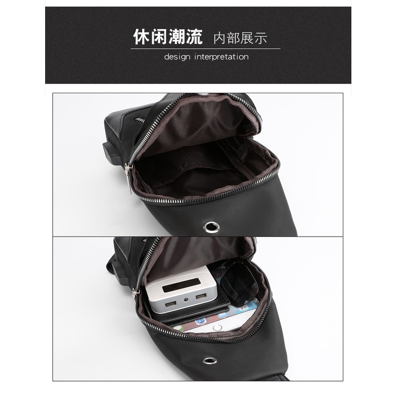 Túi đeo chéo phong cách doanh nhân thời trang giản dị cho nam