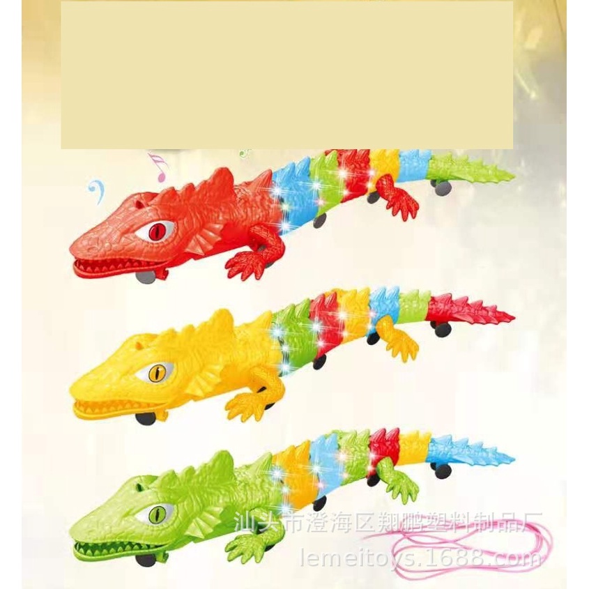 Đồ Chơi Cá Sấu Chạy Pin Có Đèn Phát Sáng Có Nhạc