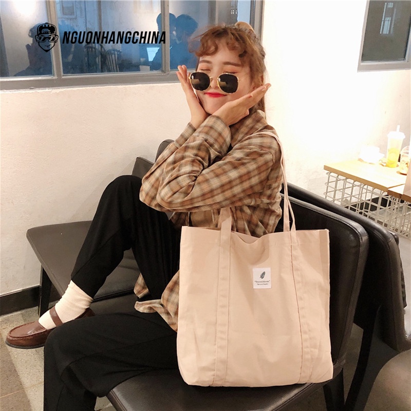 Túi Tote Basic chất canvas 5 màu cho nữ