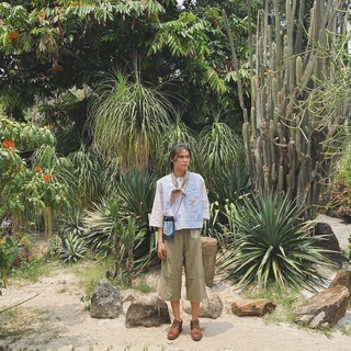 75s - LUCULOTTES quần linen lửng