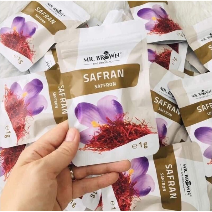 Nhuỵ hoa nghệ tây Saffron Mr. Brown Đức gói 1g, tốt cho sức khoẻ, đẹp da - Gemizy Shop