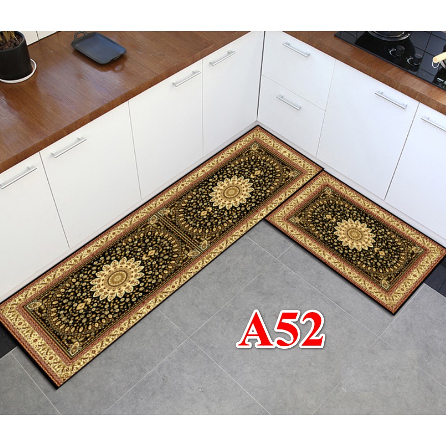 Bộ 2 tấm thảm bếp MẪU CHÂU ÂU HIỆN ĐẠI  (40x60cm và 40x120cm)