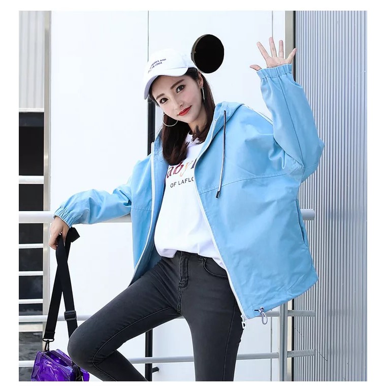 [Mã MASK2610K giảm 10K đơn từ 50K] [S01] Áo khoác nữ dù Brooklyn có nón 2 lớp hàng đẹp - M113 | BigBuy360 - bigbuy360.vn