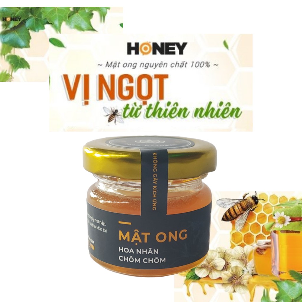 Mật ong nguyên chất hoa Nhãn Organic 45gr