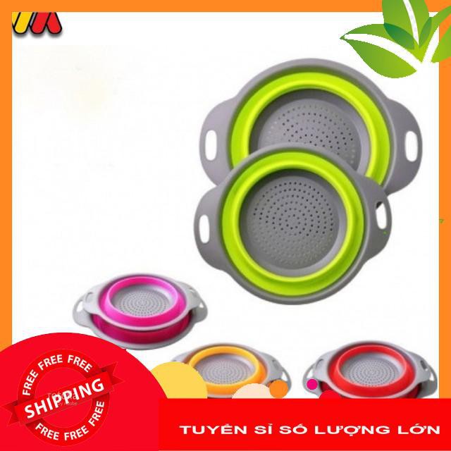 Bộ 2 rổ silicon gấp gọn cao cấp (Tuyển sỉ số lượng lớn )