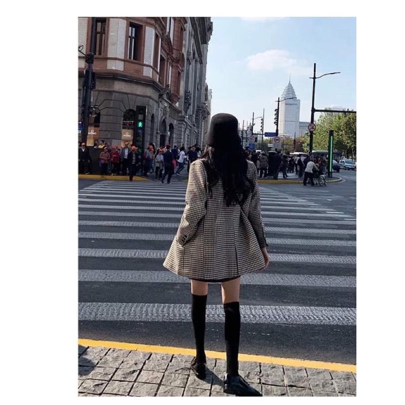 Áo Khoác Vest Carô Phong Cách Hàn Quốc | BigBuy360 - bigbuy360.vn