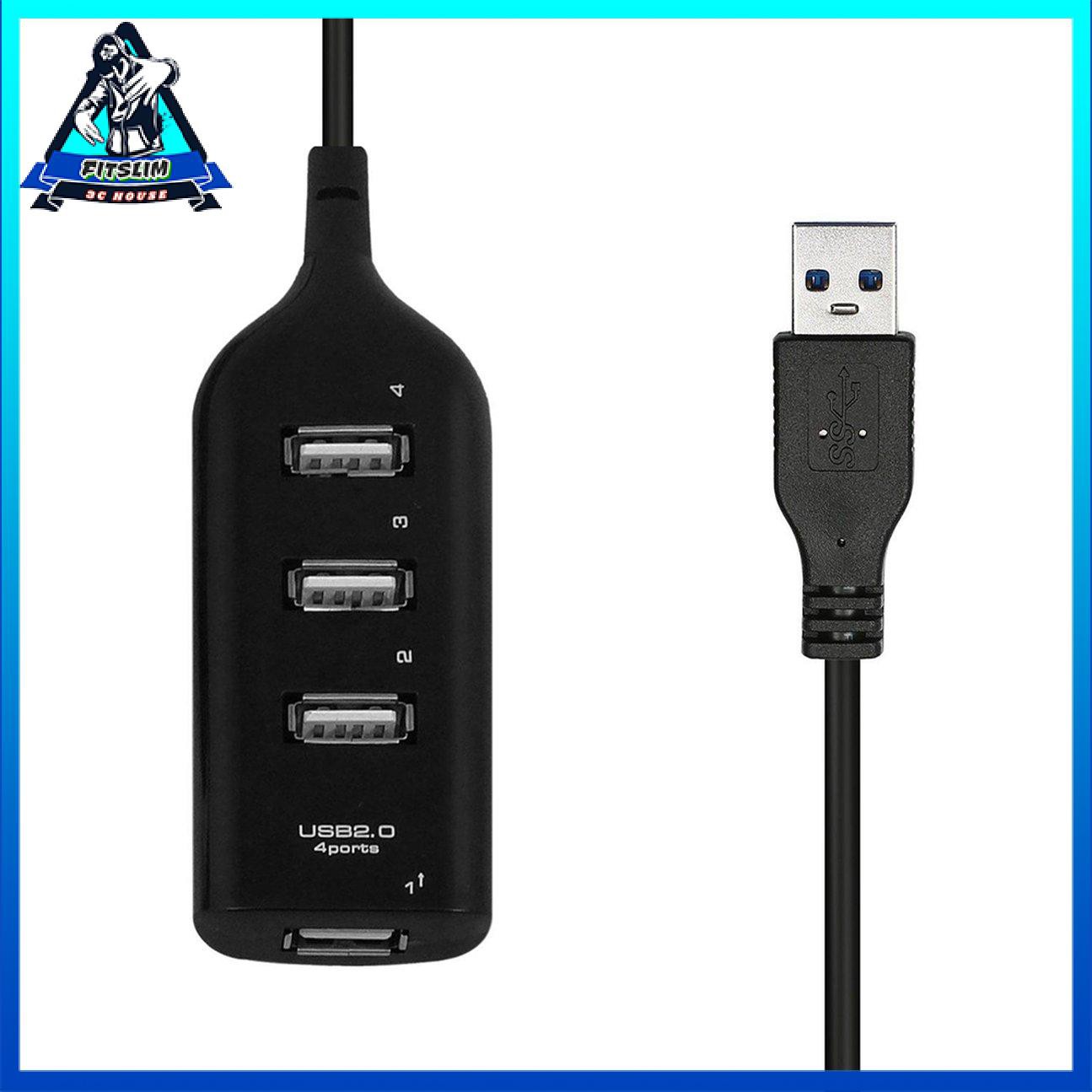 Kích thước nhỏ gọn Bộ chuyển đổi bộ chia Hub tốc độ cao Mini 4 cổng USB 2.0 480 Mbps