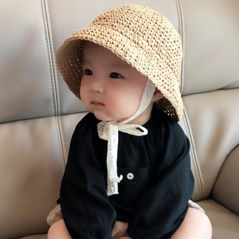 Mũ Cói Phong Cách Hàn Quốc Cho Bé Trai- Bé Gái Đáng Yêu. Có dây buộc ❤❤❤